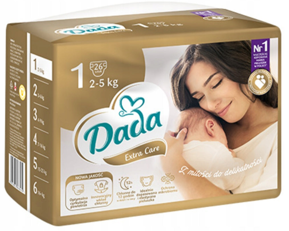 Diapers DADA Extra Care size 1 2-5 kg 26 pcs.