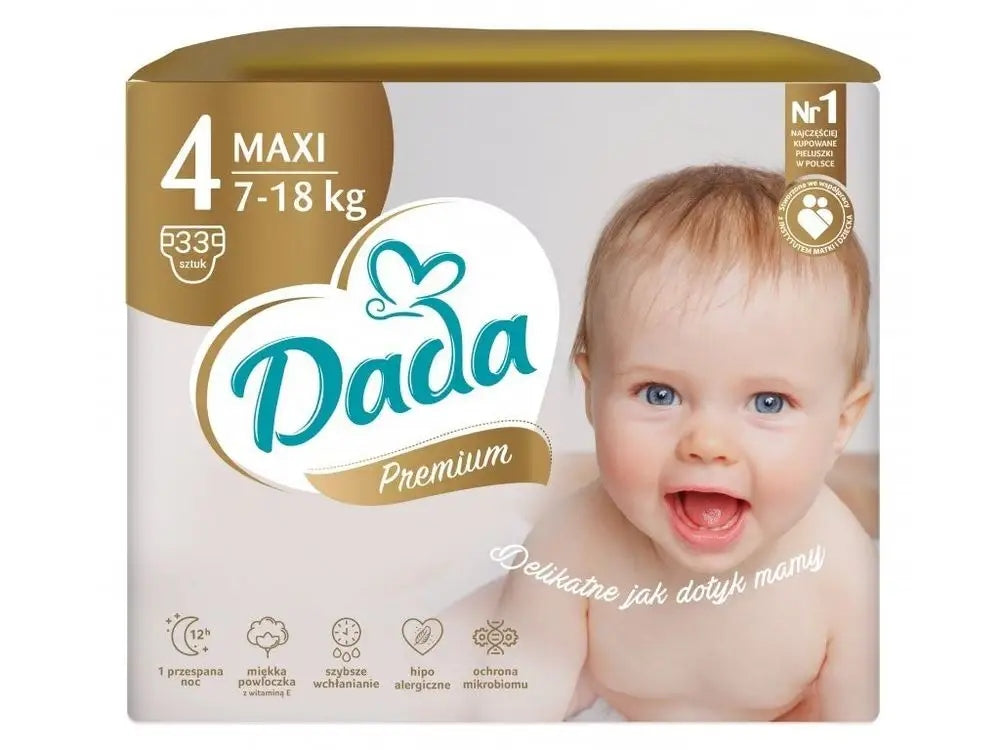 Diapers Dada Extra Care size 4 33 pcs Diapers Manufacturer code DADA EXTRA CARE 4 MAXI