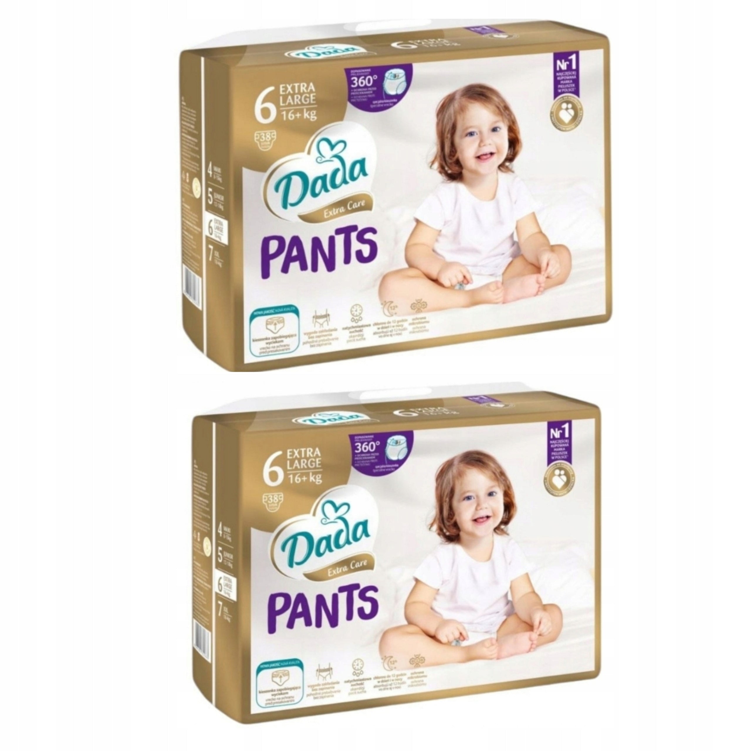 Diapers Dada ExtraCare Pants 6 / 16+ kg / 76pcs.
