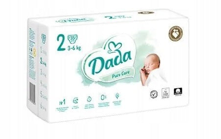 Diapers Dada Pure Care Size 2 3-6 kg 140 pcs. Manufacturer code pc2