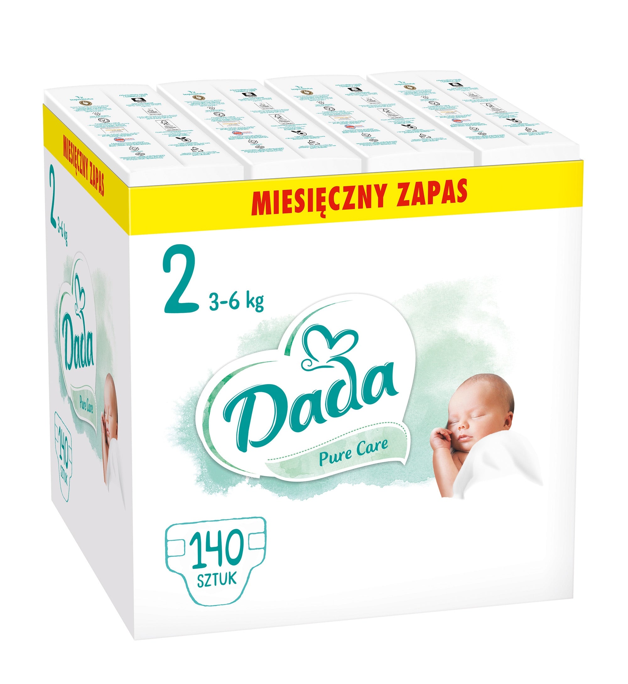 Diapers Dada Pure Care Size 2 3-6 kg 140 pcs.