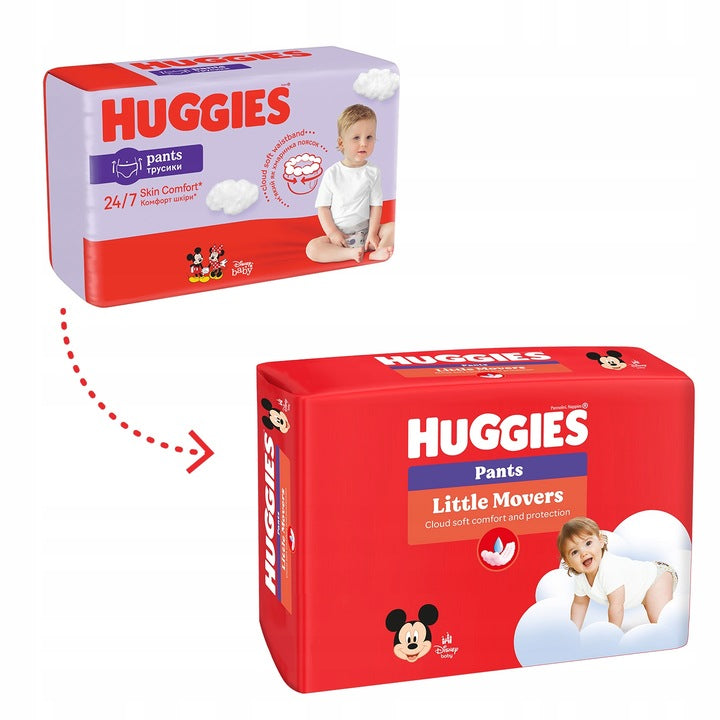 Diapers Huggies Little Movers Pants Size 5 (12-17kg) 68pcs Line Huggies Extra Care