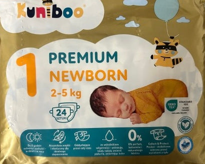 Diapers KUNIBOO 1 PREMIUM NEWBORN 24 pcs. 2-5 kg