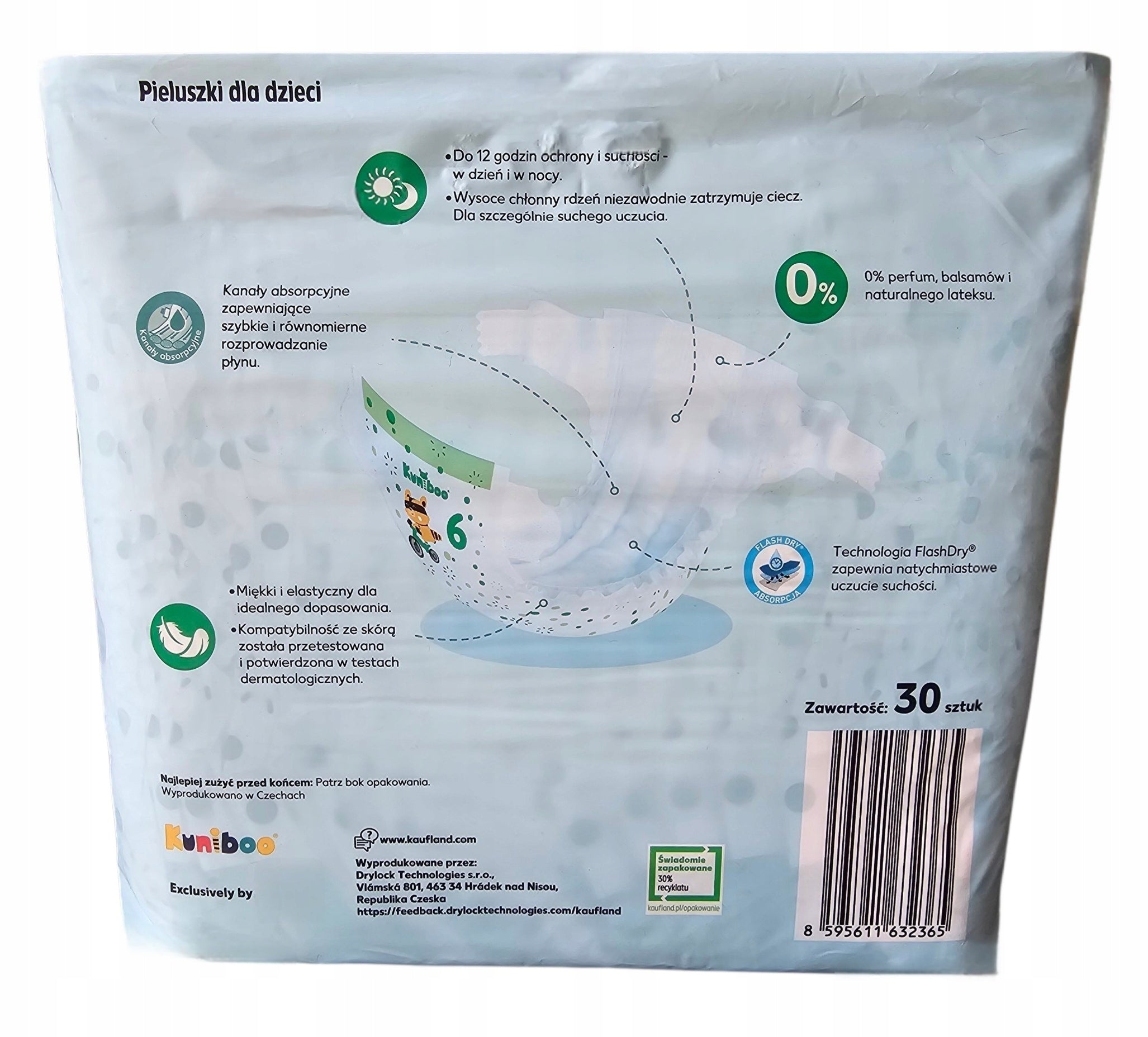 Diapers Kuniboo Soft&Dry 6 / 15-20 kg / 30 pcs Packaging status original