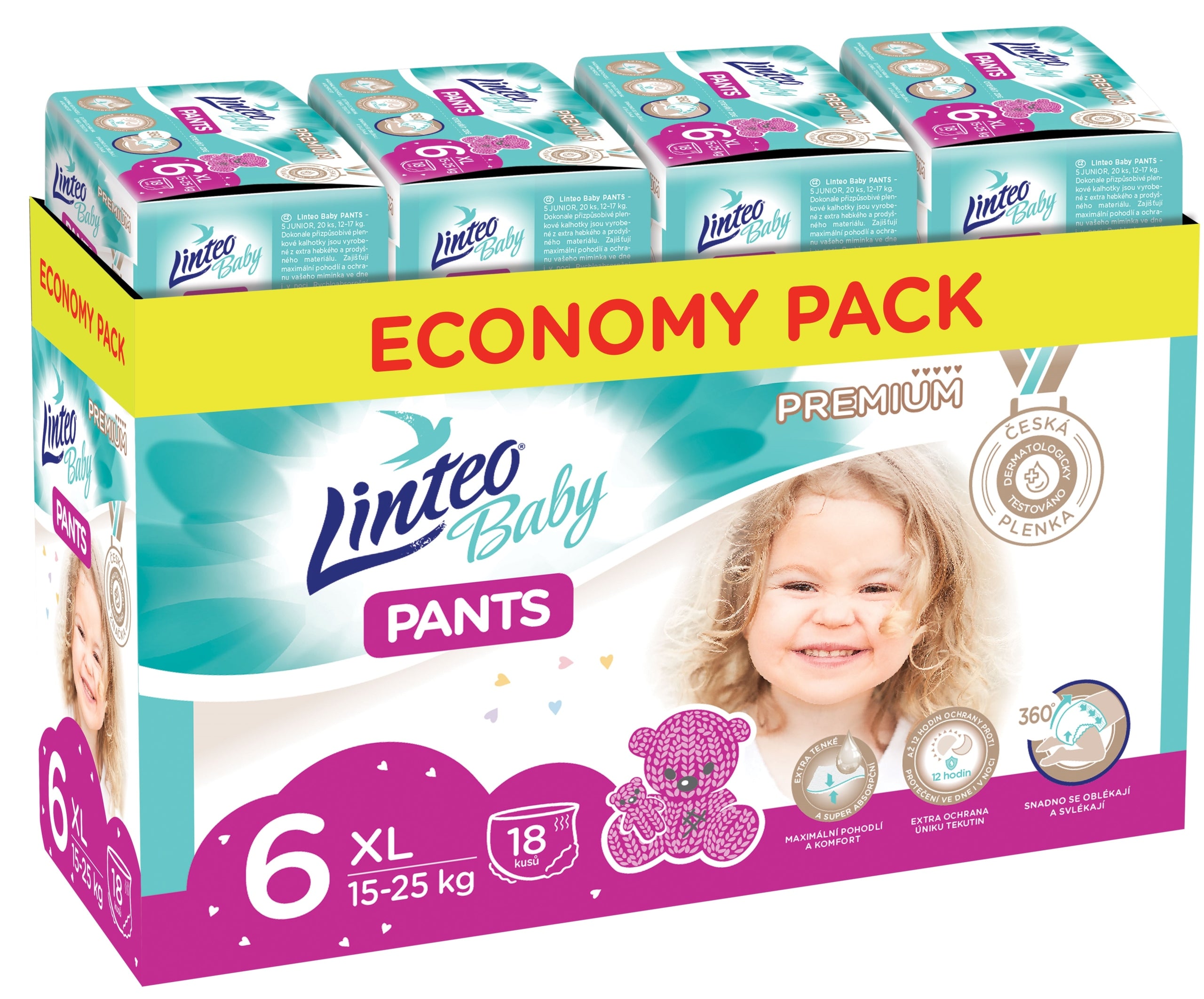 Diapers Linteo Baby without determination Size 6 72 pcs.