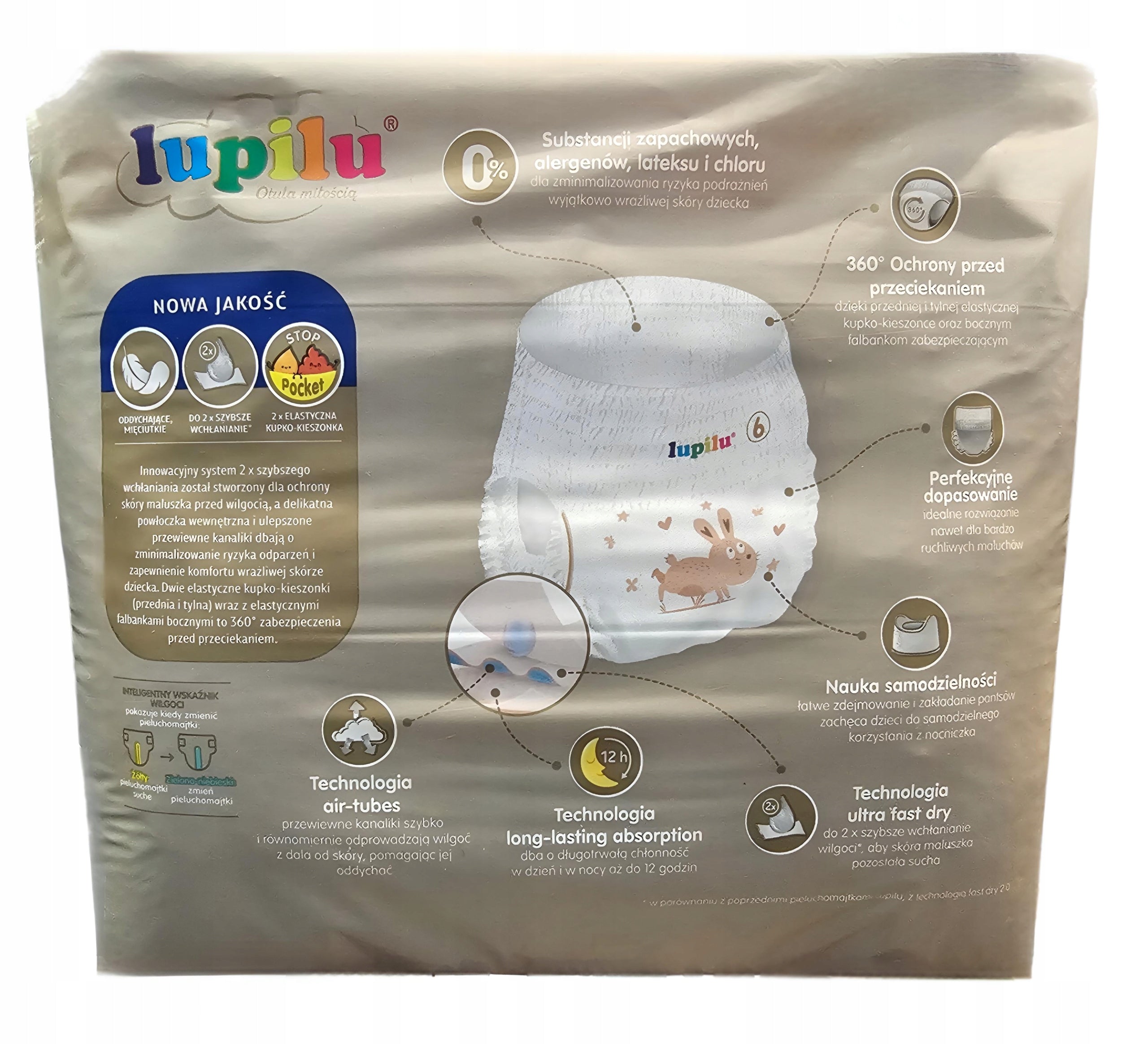 Diapers Lupilu Premium 15+kg size 6 128 pcs Brand Lupilu