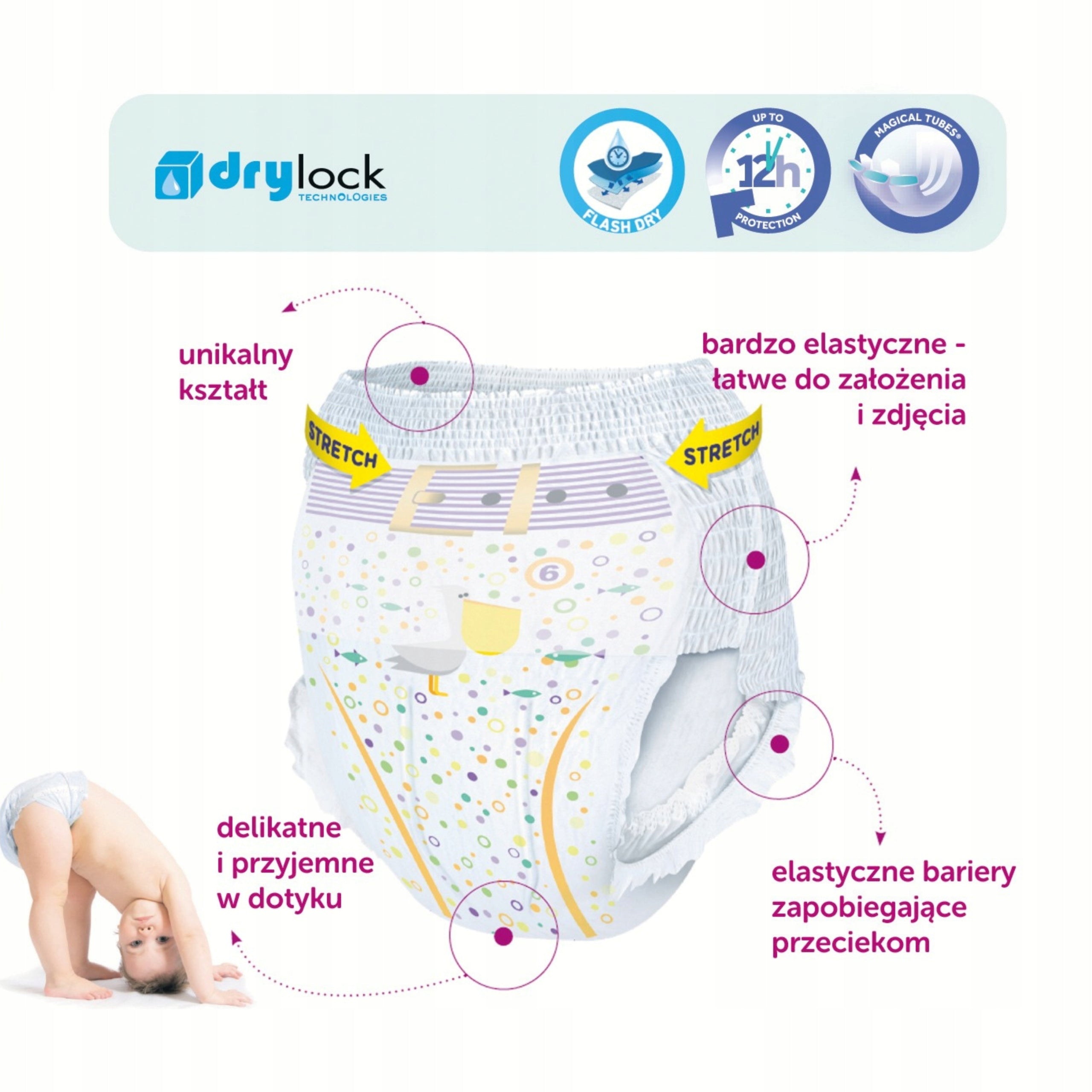 Diapers Magics Pants Size 6 15-30kg 18pcs Absorbent Pull-On Brand no brand