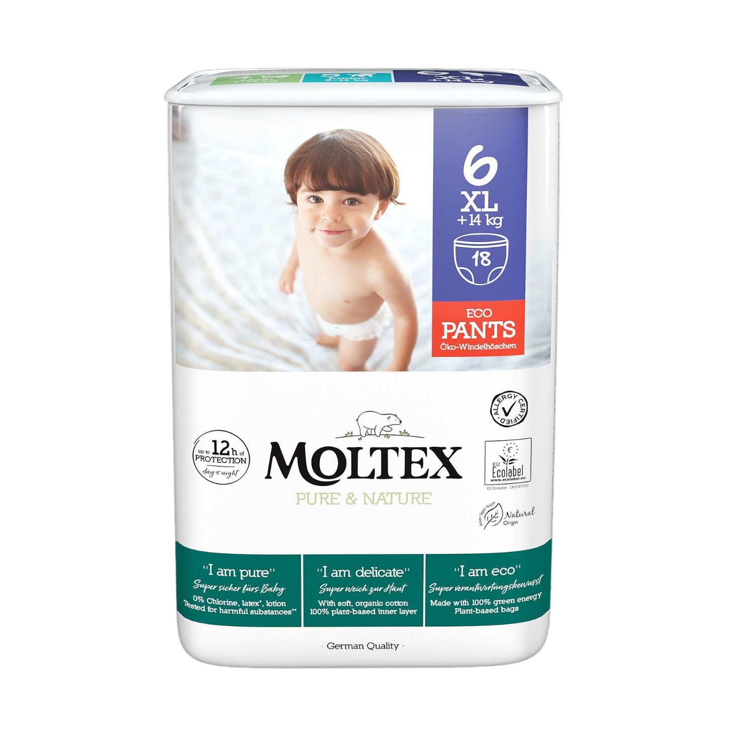 Diapers Moltex Pure & Nature XL +14 kg (18 pcs.)
