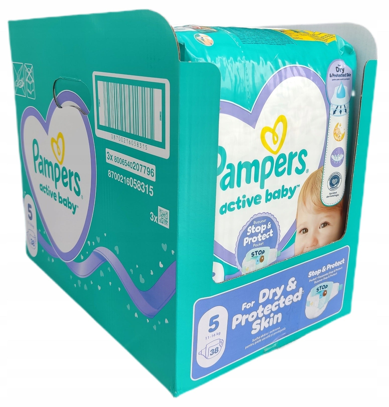 Diapers Pampers Active Baby 11-16 kg 114 pcs