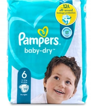 Diapers Pampers Active Baby Dry Size 6 XL 76 pieces (4x 19pcs)