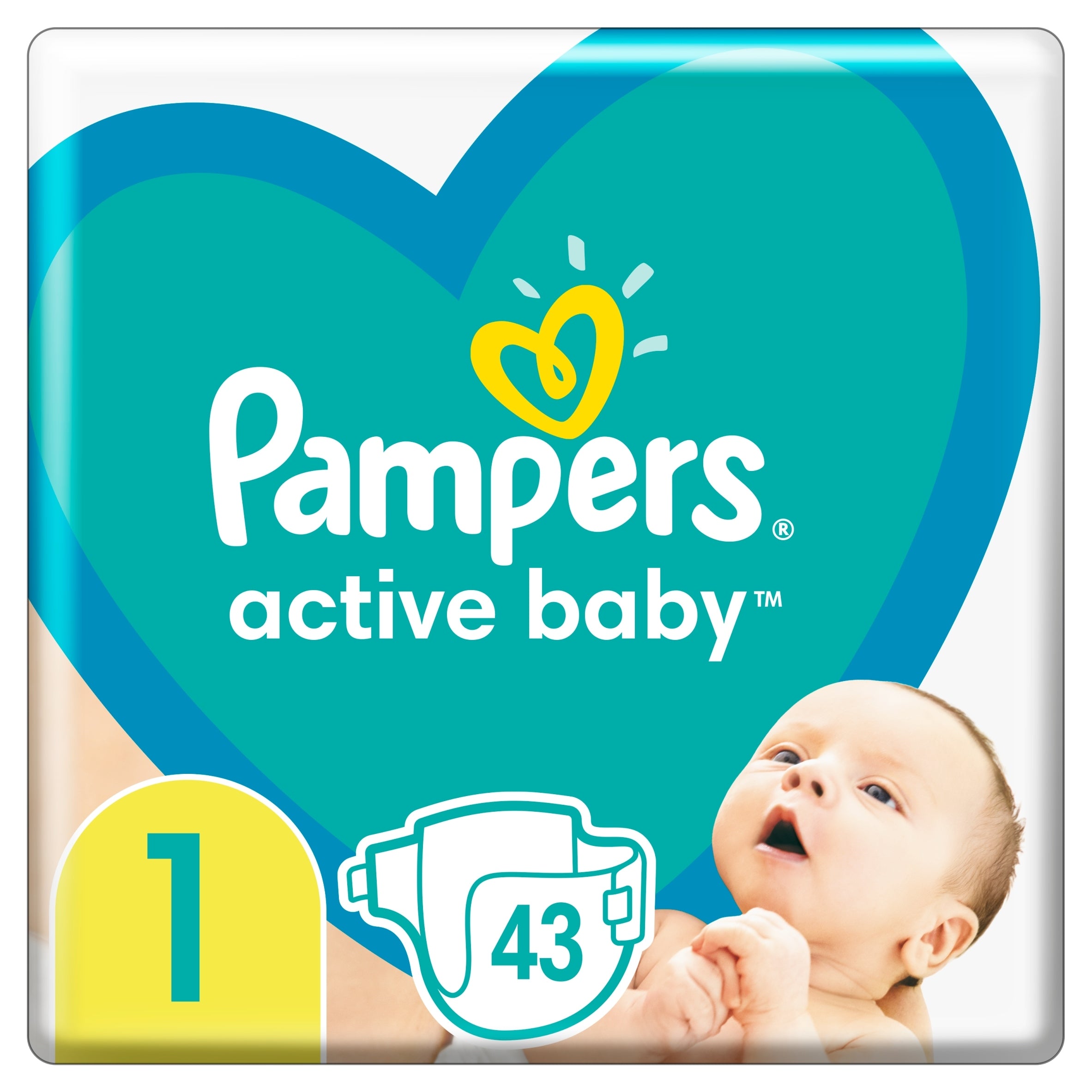 Diapers Pampers ActiveBaby 1 / 2-5 kg / 43pcs. Brand Pampers