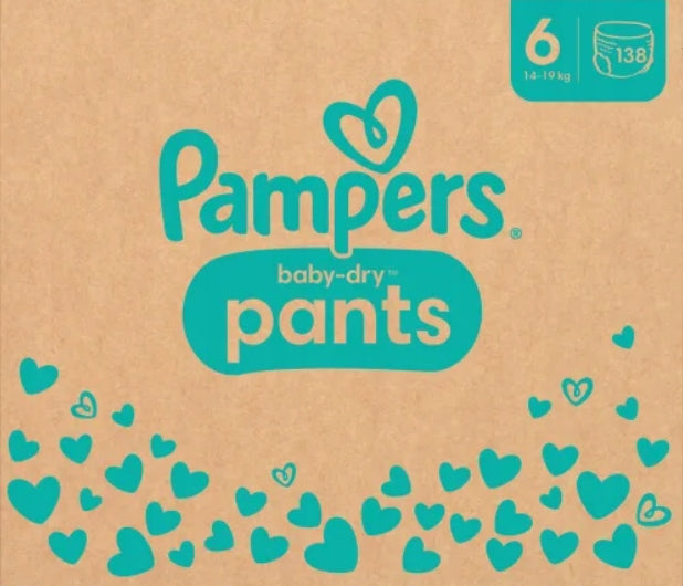 Diapers Pampers Baby-Dry Pants size 6 (13-19 kg) 138 pcs
