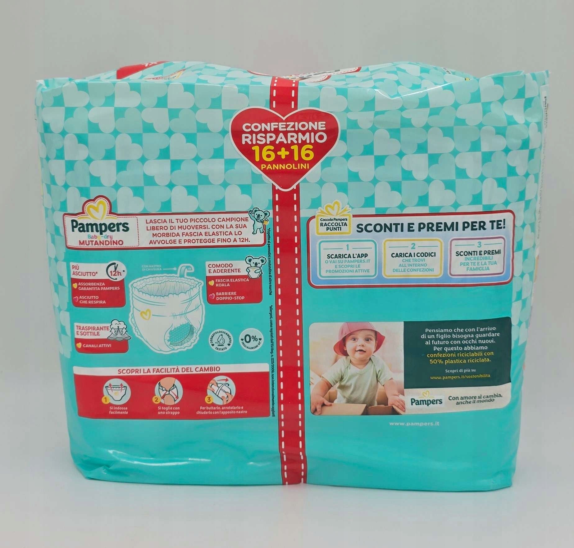 Diapers Pampers Baby-Dry Size 6 32 pcs. Packaging status original