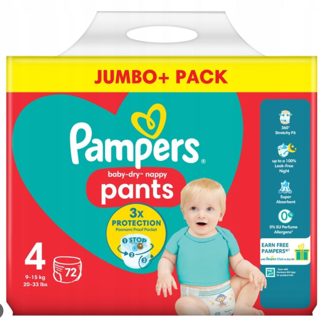 Diapers Pampers Pants Size 4 ( 2x 72 pcs ) 144pcs
