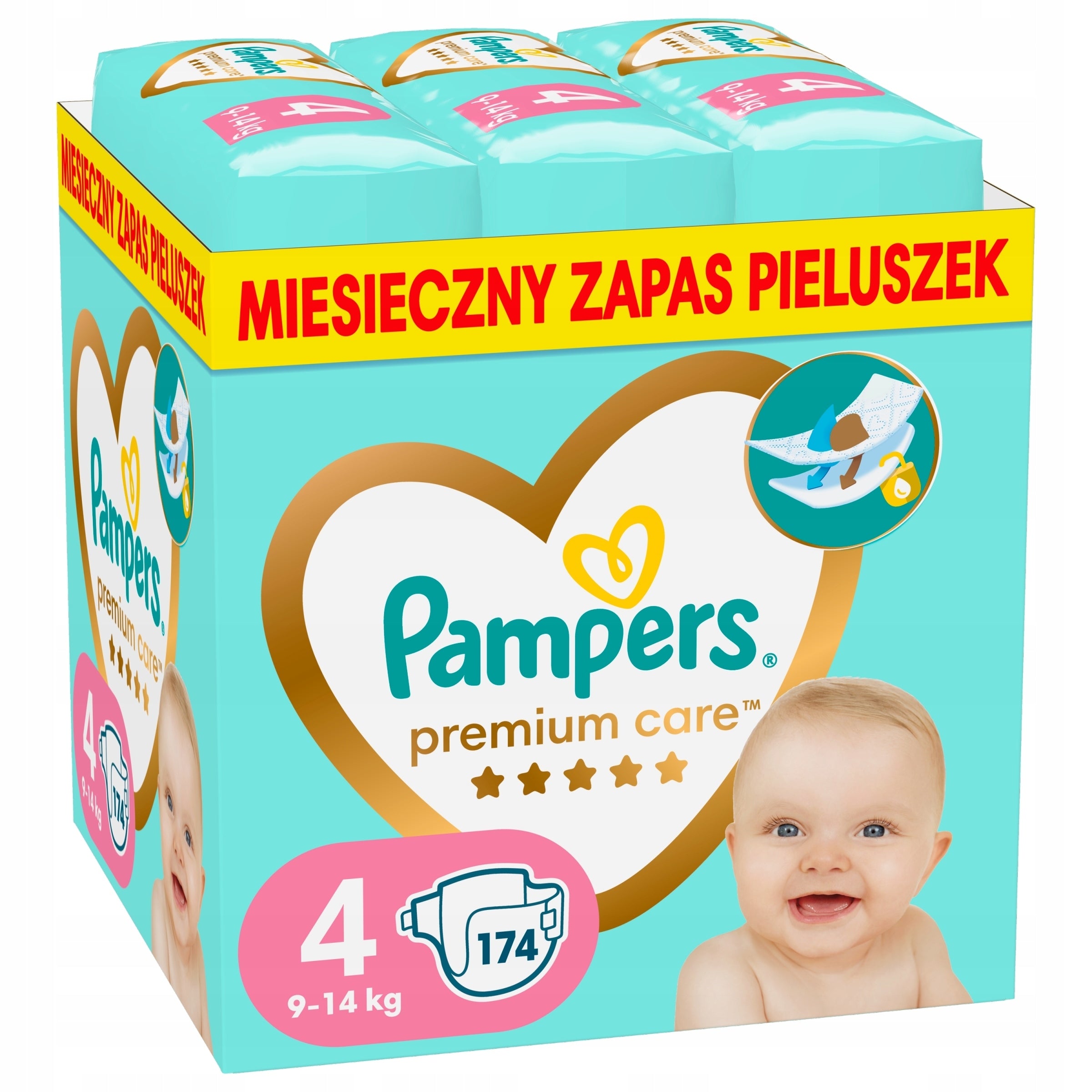 Diapers Pampers Premium Care 4 diapers (9-14kg) 174pcs Brand no brand