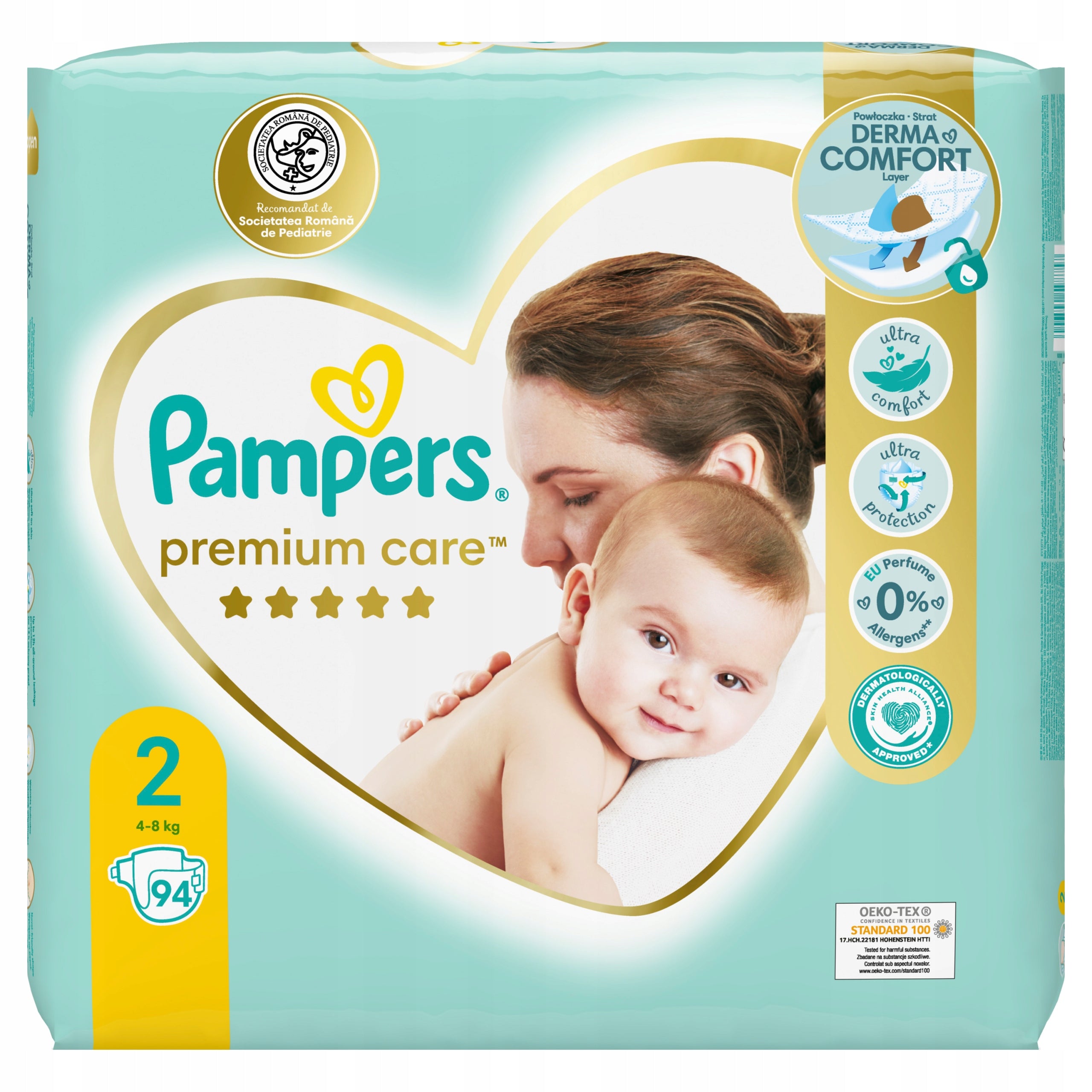 Diapers Pampers Premium Care Size 2 94 pcs. 4-8 kg