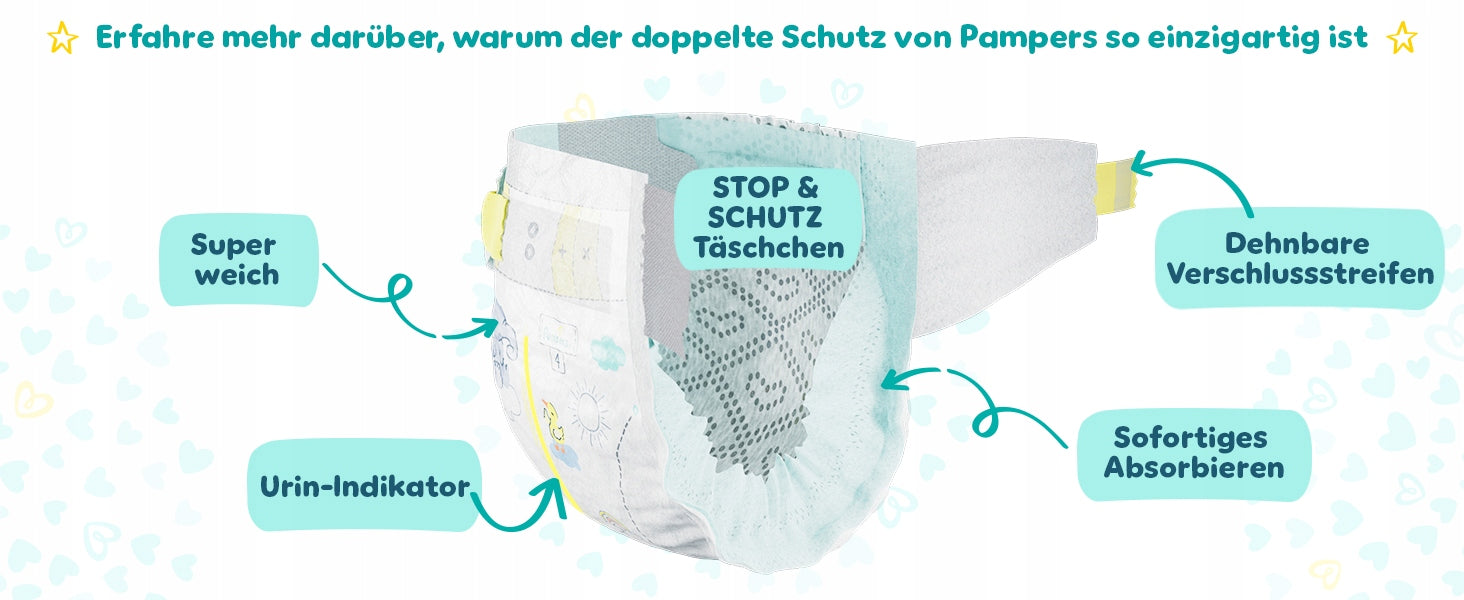 Diapers Pampers Premium Protection 7, 128 pcs. 15 kg+ Packaging status original