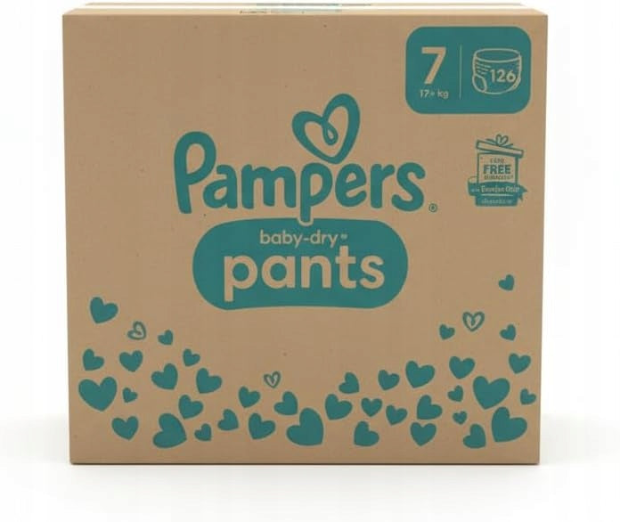 Diapers Pampers, size 7 (15 kg+) Baby-Dry 126pcs diapers