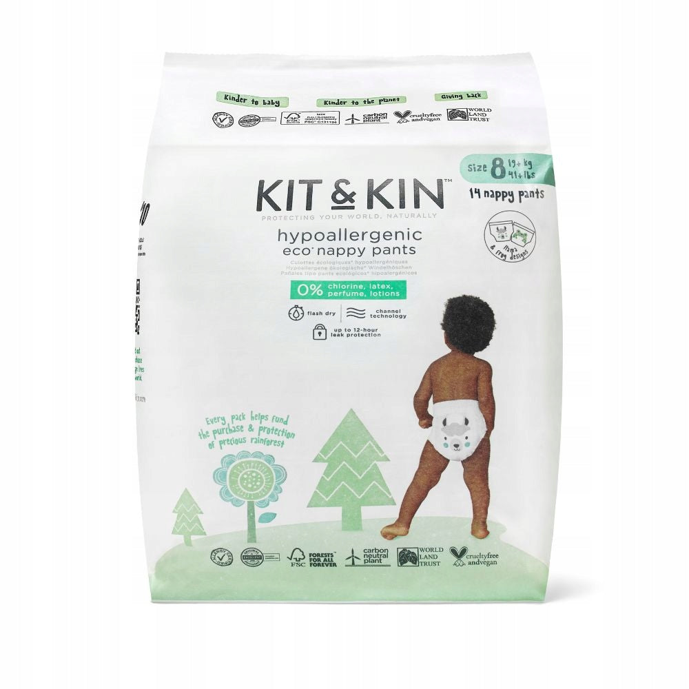 Diapers Size 8 19 kg+ 14 pcs ECO Absorbent biodegradable Kit&Kin