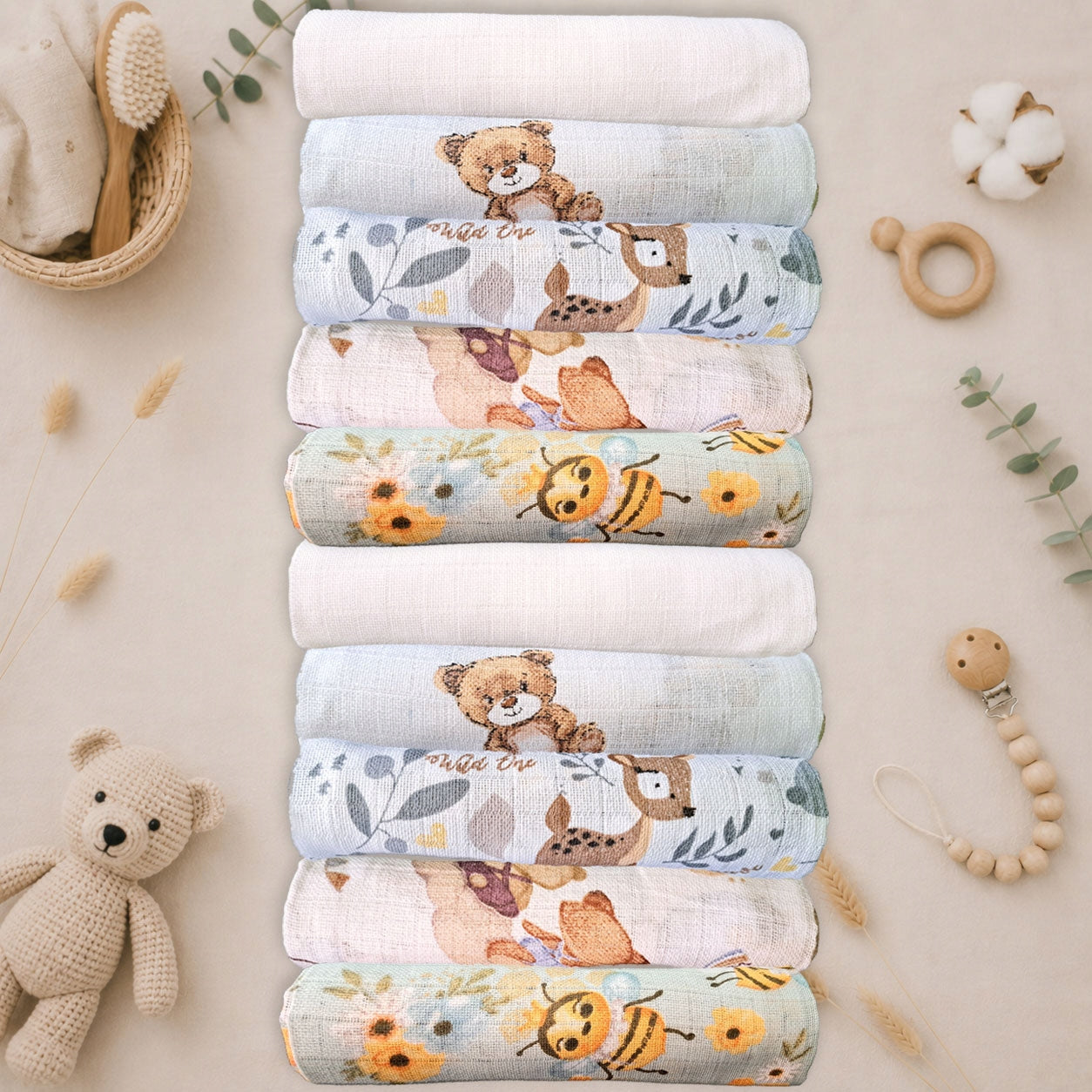 Diapers Tetra Diapers 70 x 75 Set of 10 pcs. Bag Kamyczek Brand Kamyczek