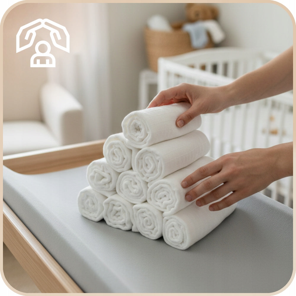 Diapers Tetra Diapers White 10pcs 70x80cm 100% Cotton, Dense Grille Brand Plumeri
