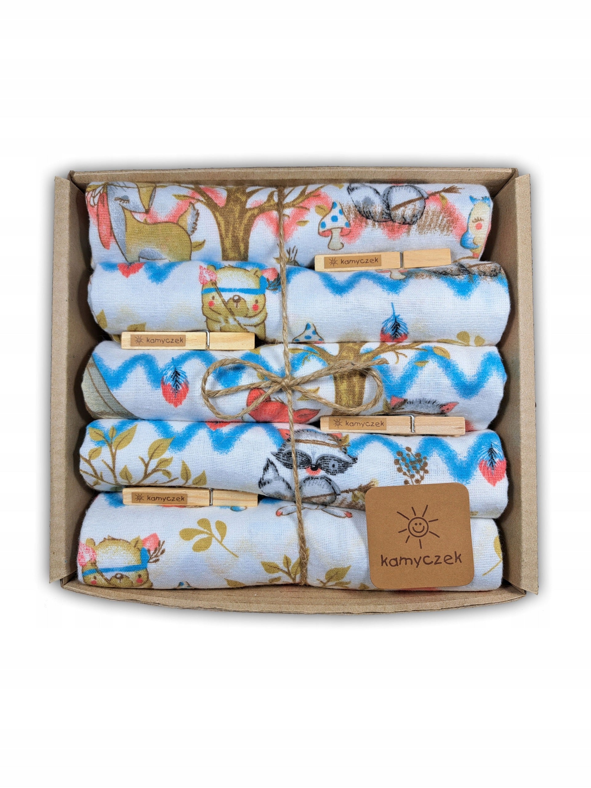 Diapers flannel diapers Kamyczek set of 5 pcs 70cmx75cm