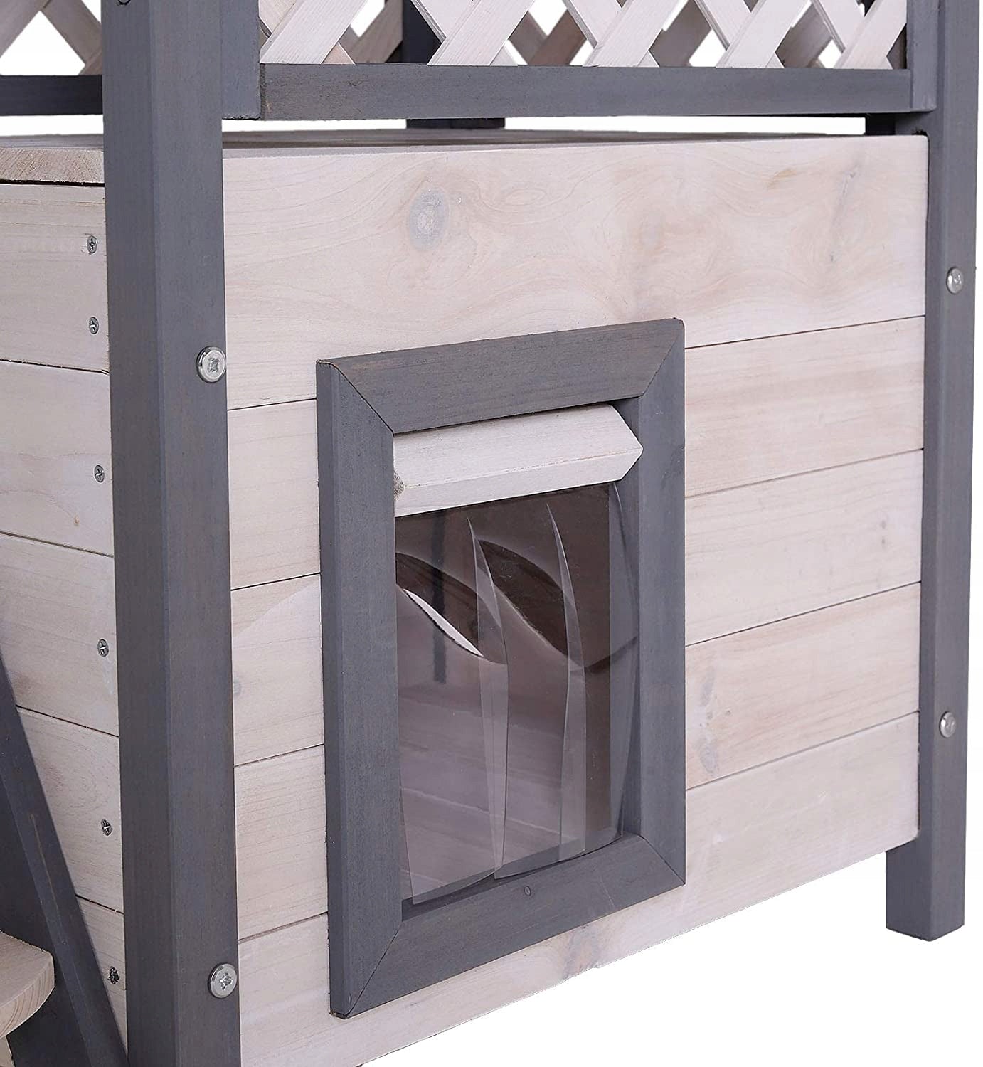 Dibea CH10811 Wooden Cat House, 77 x 50 x Length 70 cm
