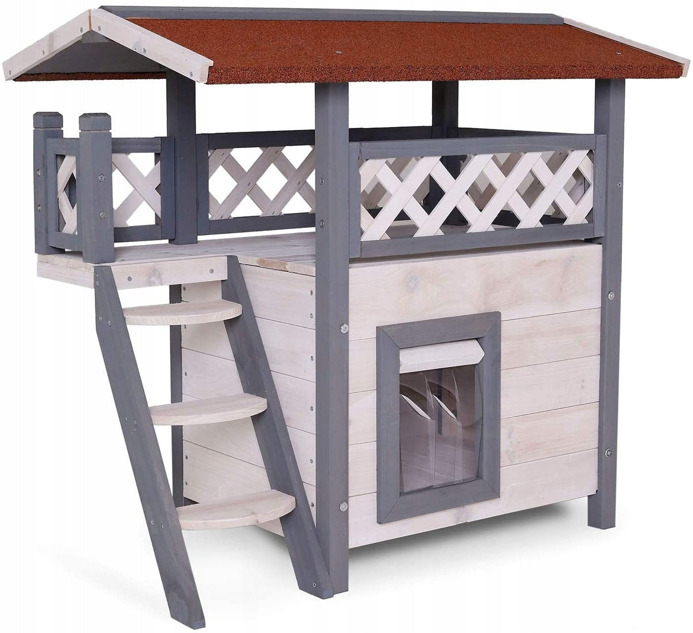 Dibea CH10811 Wooden Cat House, 77 x 50 x