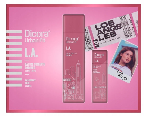 Dicora Urban Fit Zestaw podarunkowy woda toaletowa L.A. dla niej 100ml+30ml