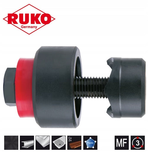 Die cutter for sheet metal 18,6mm with bearing perforator 109186K RUKO Manufacturer code 109186K