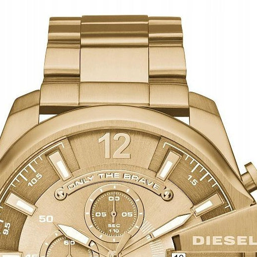 Diesel men's watch DZ4360 large dial, gold color, bracelet Brand Diesel