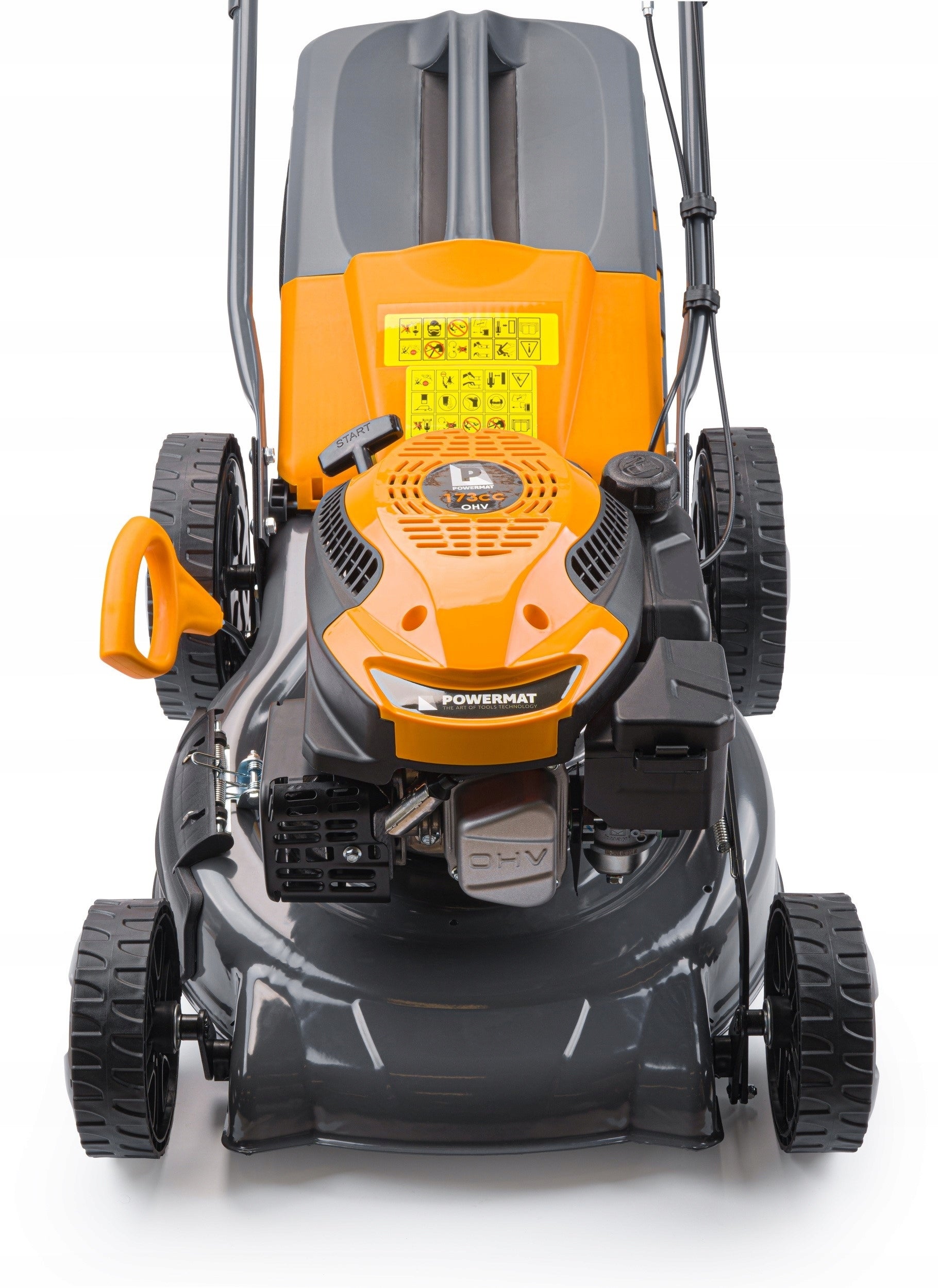 Diesel mower Powermat 6 HP with basket 62 l width 46 cm wheel drive Mowing width 46 cm