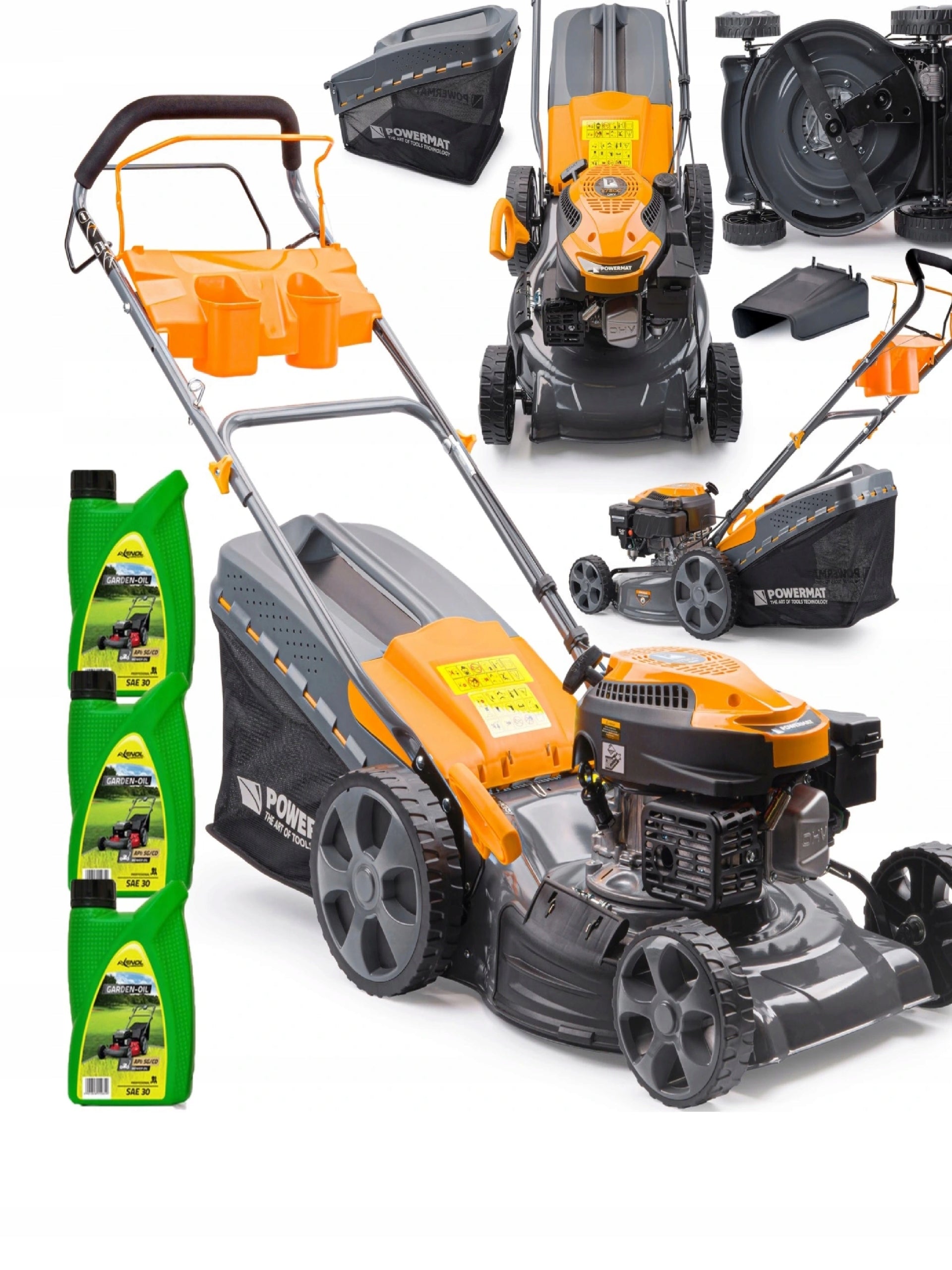 Diesel mower Powermat 6 HP with basket 62 l width 46 cm wheel drive