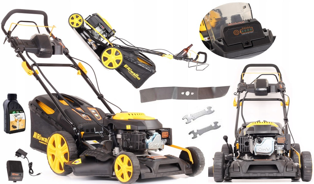 Diesel mower Riwall 5135e with electric drive start strong PRO Model RPM 5135E