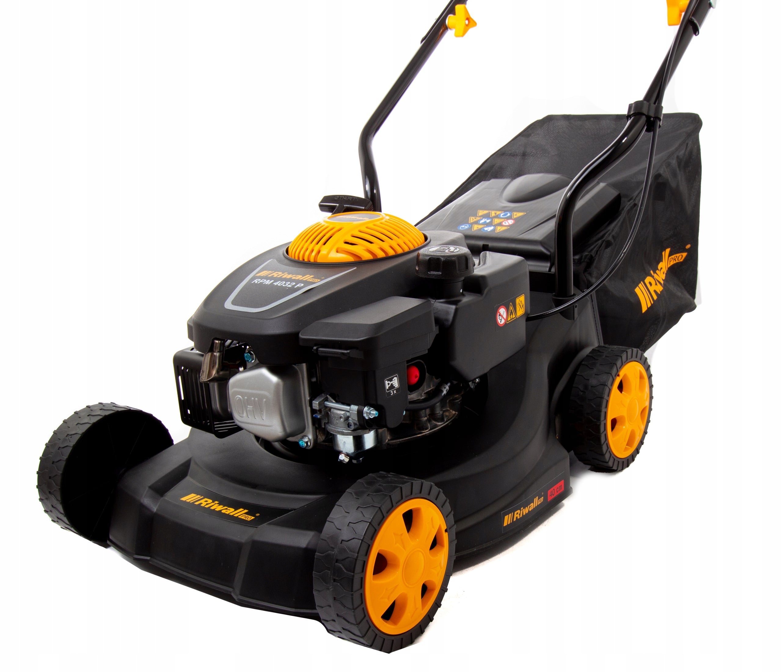 Diesel mower Riwall RPM4032P without drive 40cm after engine 131 cm³ Brand Riwall