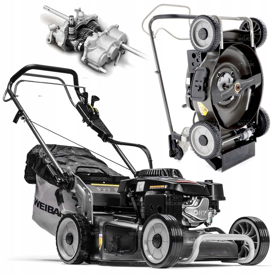 Diesel mower WEIBANG WB537SC V drive 3 gears No belts SHAFT CARDAN