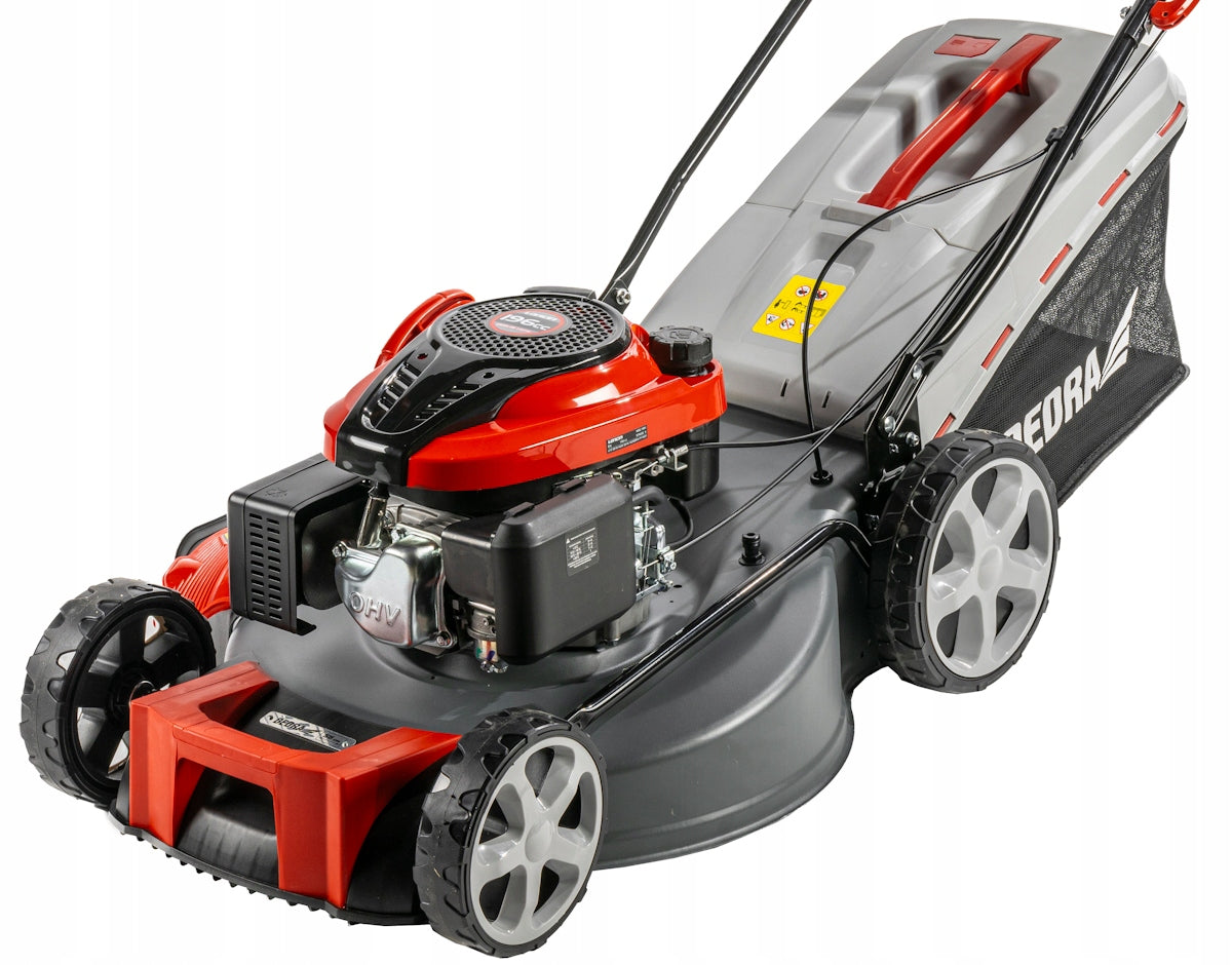 Diesel mower with GT drive LONCIN 196 cm³ 3,5kW Mulching 56cm DEDRA Model DED8725Q-56L z podwójnym ostrzem, z mieleniem