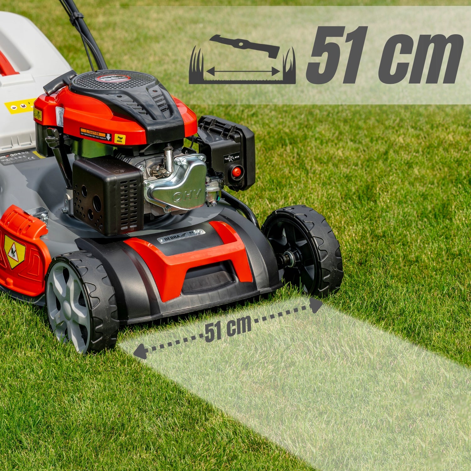Diesel mower with GT drive Mulching 51cm 196 cm³ 3,5kW LONCIN DEDRA Brand Dedra