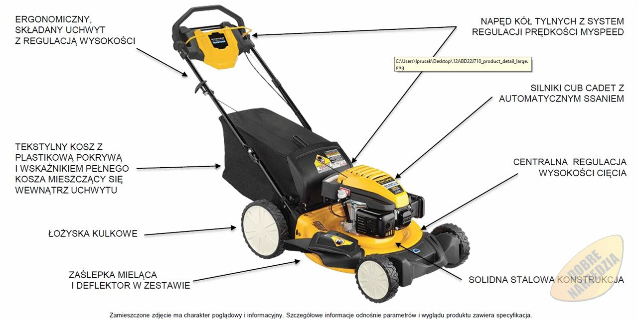 Diesel mower with MTD drive Cub Cadet LM3 53cm ELECTRIC START Series MY SPEED ELEKTRYCZNY ROZRUCH + LINKA