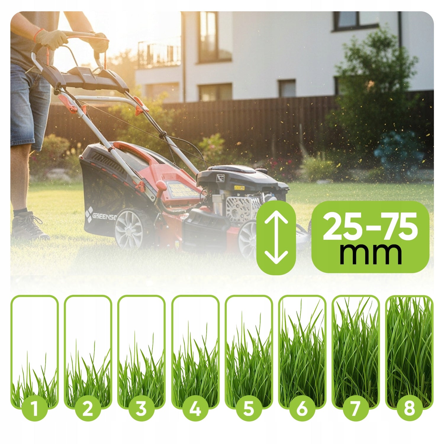 Diesel mower with drive power 3,6 HP width 46 cm Greenso KS46-G150NE Brand Greenso