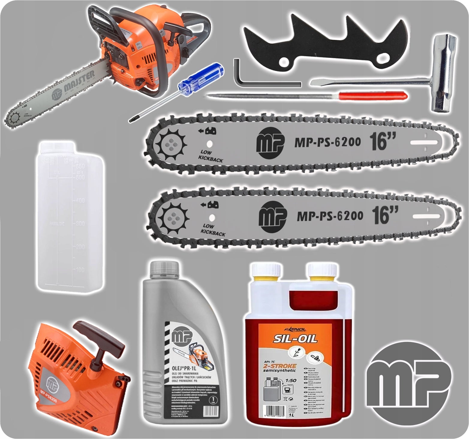 Diesel saw ALU carter chainsaw 5,7km 58cm3 2x chain/wire/Ole Chain manufacturer Majster