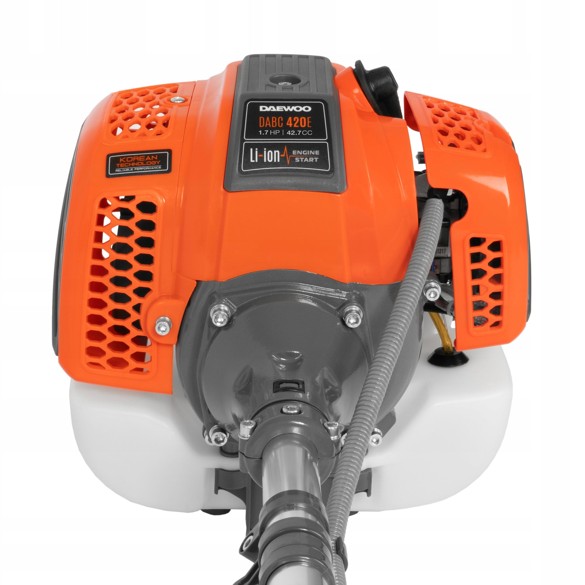 Diesel scythe DAEWOO DABC 420E with BATTERY and ELECTRIC START Tool weight 8.3 kg