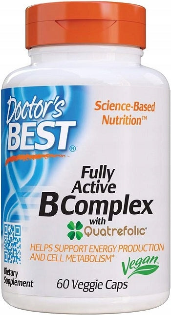 Dietary supplement Doctor's Best vitamin B complex capsules 60 pcs. without sugar Expiration date at least 1 year from the date of purchase