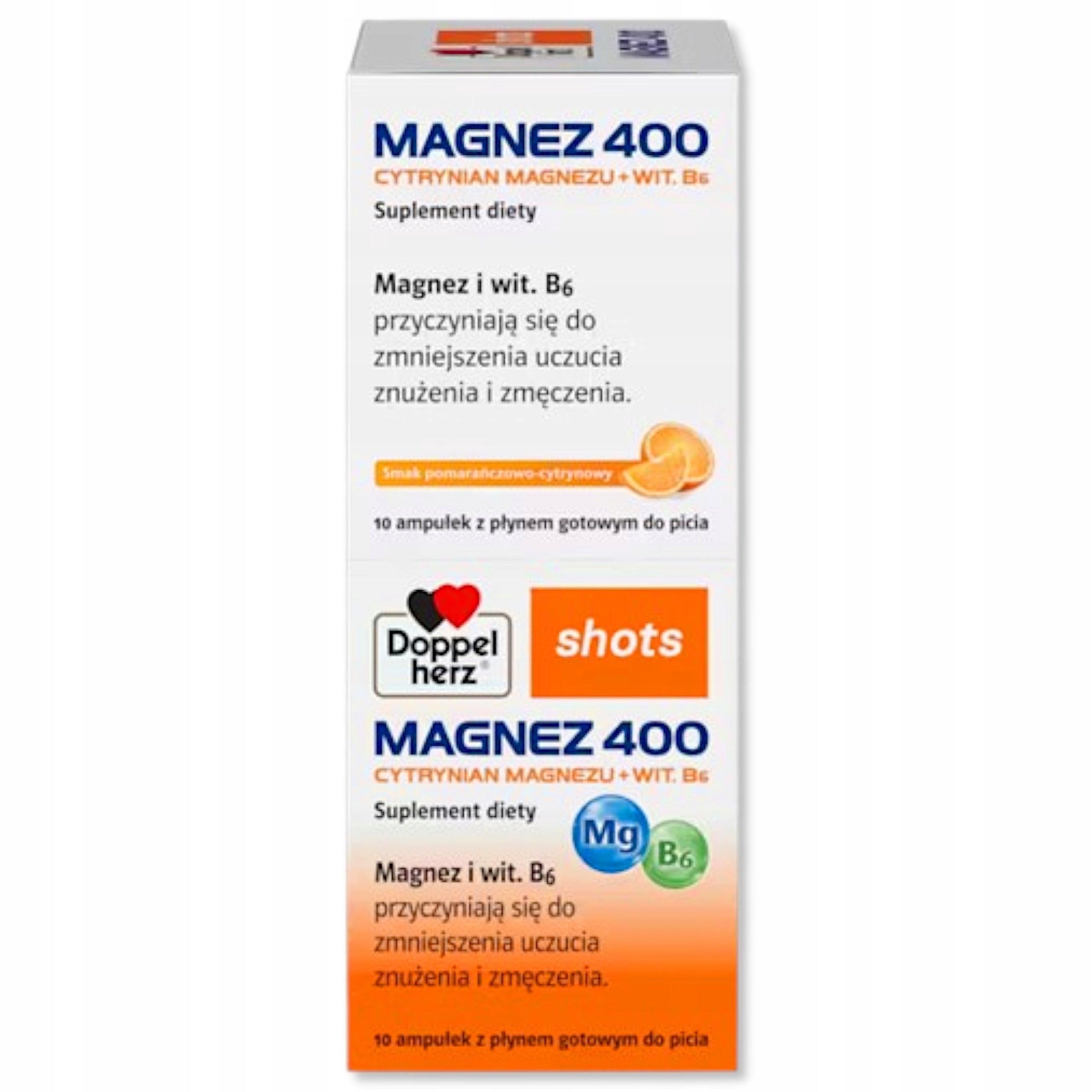 Dietary supplement Doppelherz shots Magnesium 400 10 ampoules