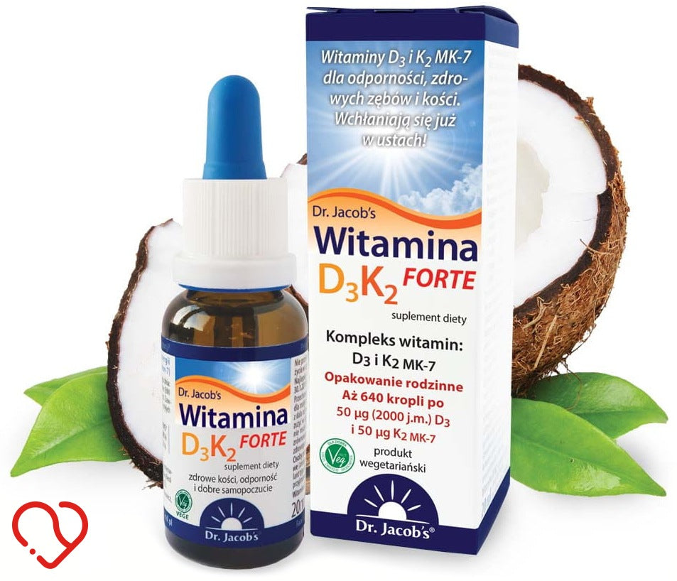 Dietary supplement Dr. Jacob's Vitamin D3 + K2 FORTE 20 ml drops
