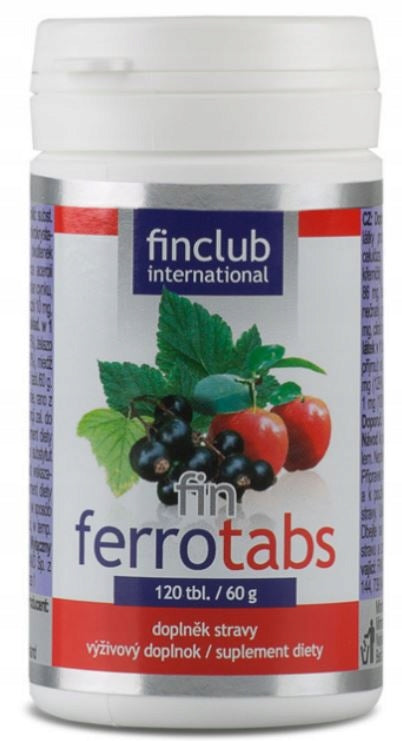Dietary supplement Finclub Fin Ferrotabs iron tablets 60 g 120 pcs. EAN (GTIN) 6428300002229