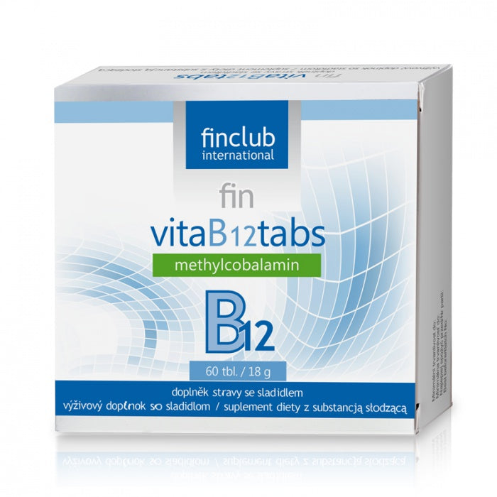 Dietary supplement Finclub Fin VitaB12tabs vitamin B12 tablets 60 pcs. Packaging status original