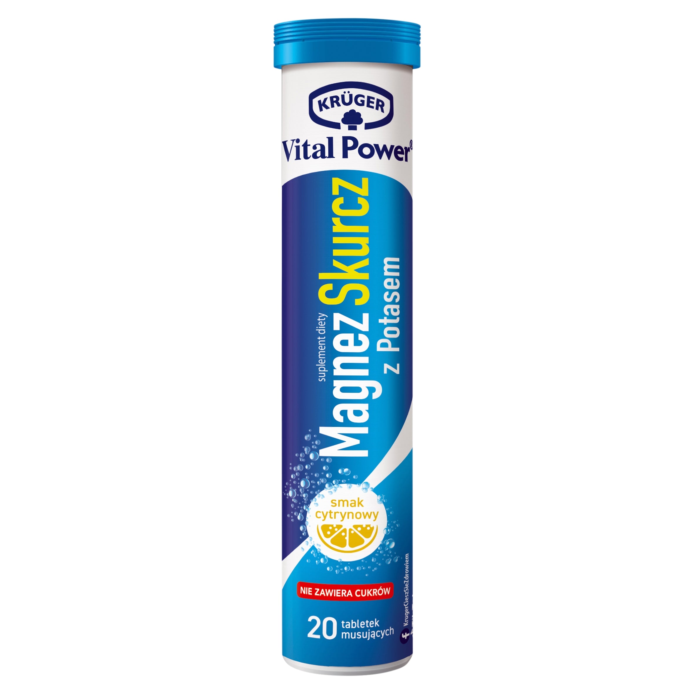 Dietary supplement Krüger Dietary supplement magnesium shrinkage + potassium lemon flavor Brand Krüger