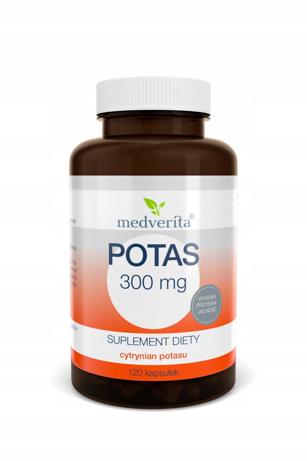 Dietary supplement Medverita Potassium 300 mg 120 capsules pure