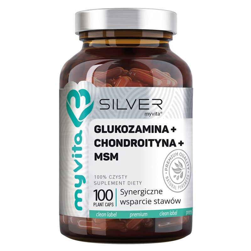Dietary supplement MyVita Silver Glucosamine Chondroitin MSM 100 capsules